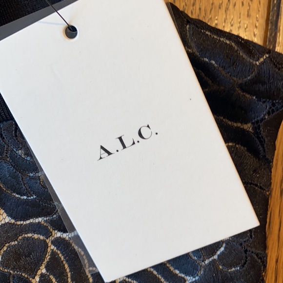 NWT A.L.C. Sid Poly Top in Black & White Size 10 (Style #5693RL) - Picture 3 of 11